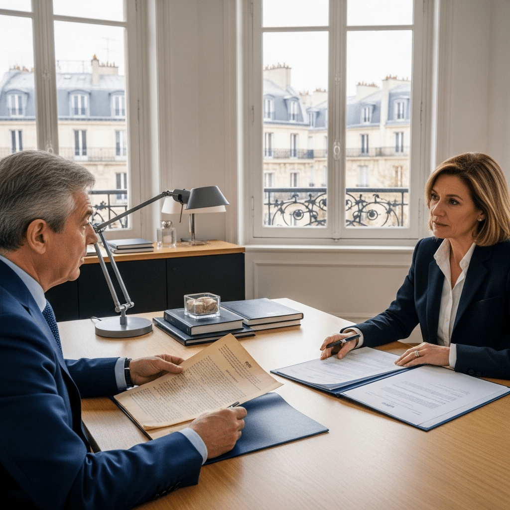 Un avocat français explique l'application des lois dans le temps à son client concernant une procédure d'exécution ou saisie en cours.