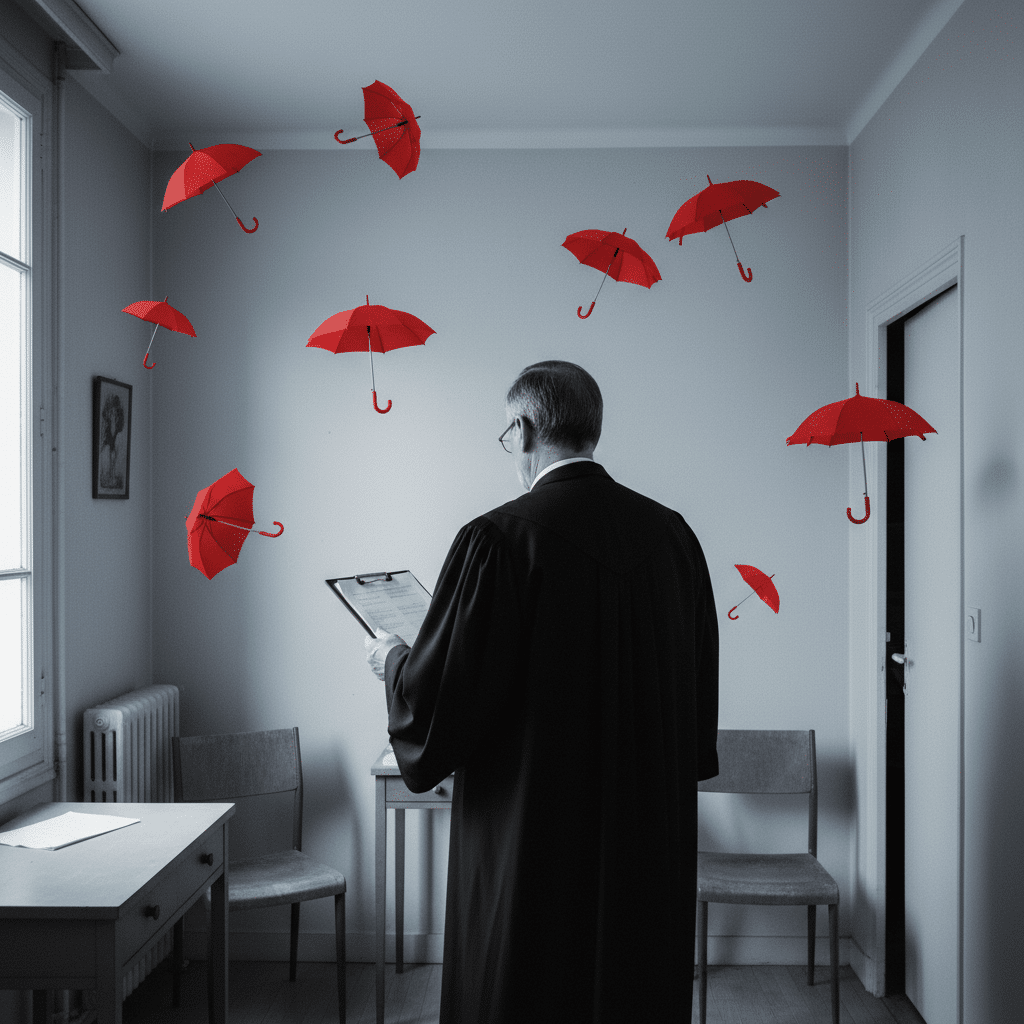 Commissaire de justice effectuant inventaire en appartement pour procédure saisie-vente mobilière